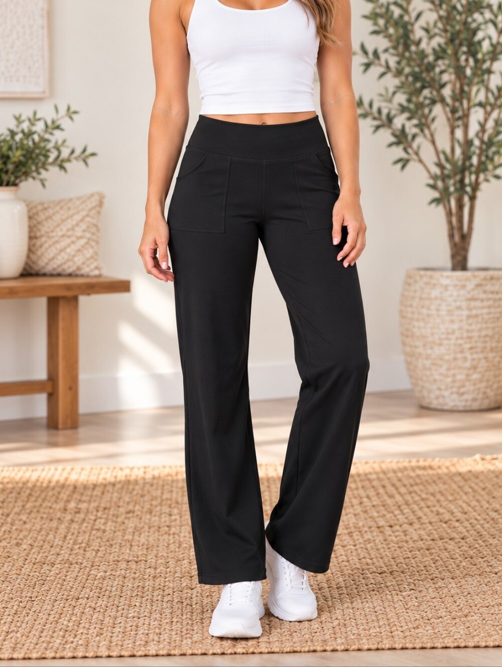 Zella Black Straight-Leg Active Pants – Size 8